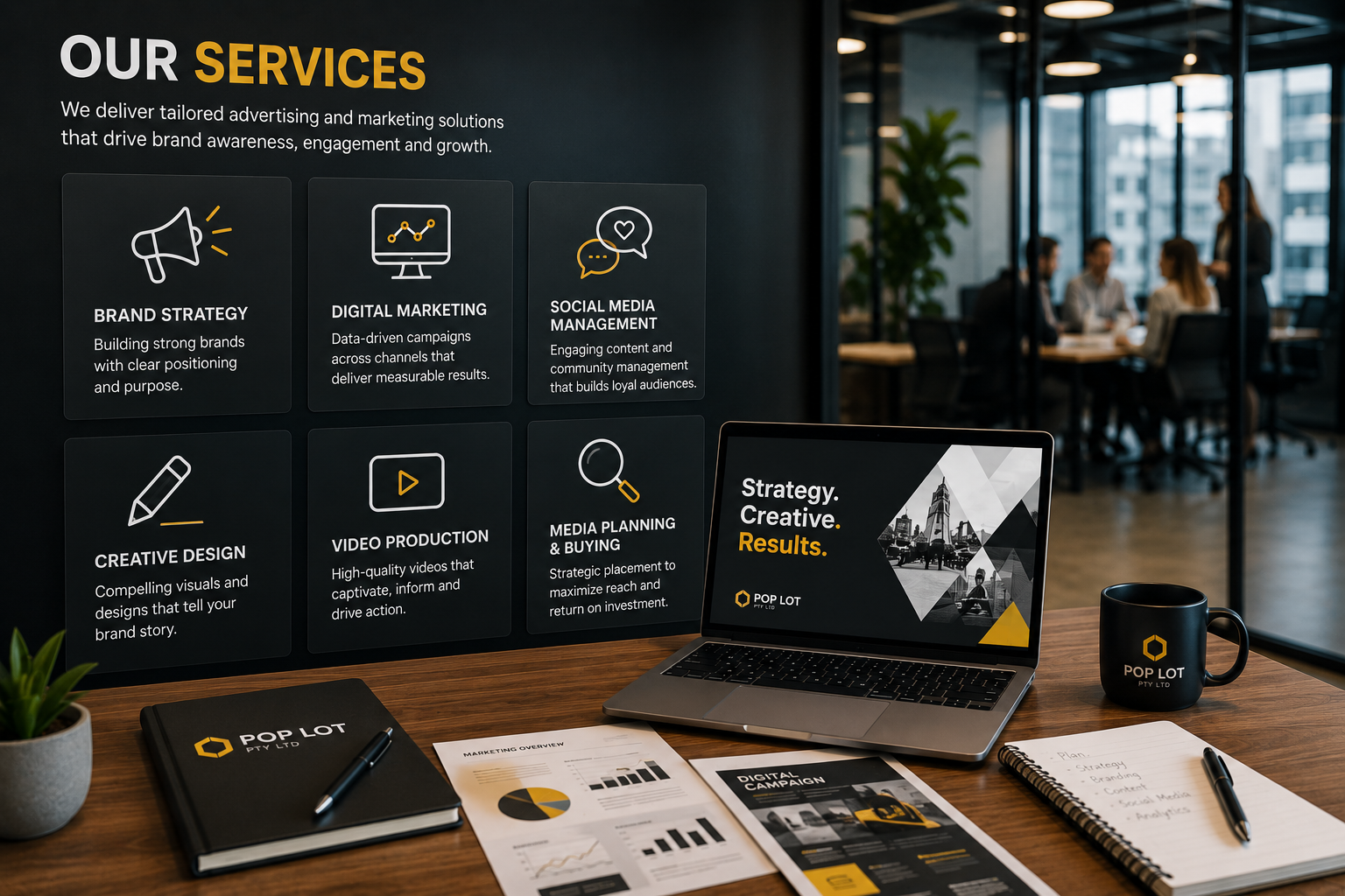 Advertising service cards
